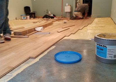 Laying the floor